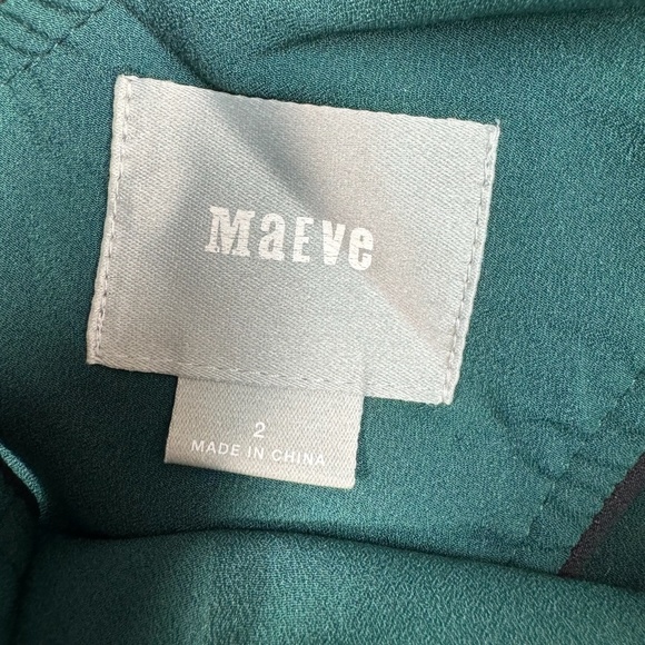 Maeve Anthropologie Criss Cross Back Dress Womens Sz 2 Sleeveless Black Pockets - Picture 8 of 11